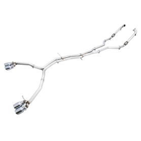 AWE Audi B9 S5 Coupe 3.0T Track Edition Exhaust - Chrome Silver Tips (102mm)