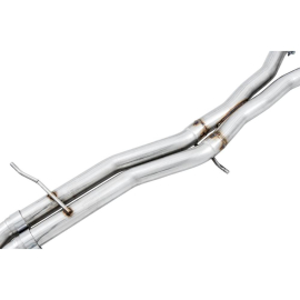 AWE Audi B9 S4 Track Edition Exhaust - Non-Resonated (Black 102mm Tips)