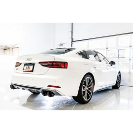 AWE Audi B9 S4 Track Edition Exhaust - Non-Resonated (Black 102mm Tips)