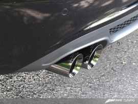 AWE Audi B8 A4 Touring Edition Exhaust - Single Side Polished Silver Tips