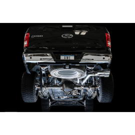 AWE 2015+ Ford F-150 0FG Single Exit Performance Exhaust System w/4.5in Chrome Silver Tips