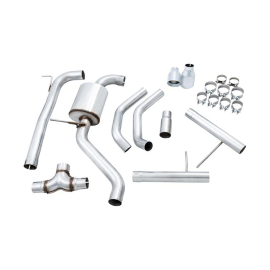 AWE 18-21 Volkswagen Jetta GLI Mk7 Track Exhaust - Chrome Silver Tips (Fits High-Flow DP)