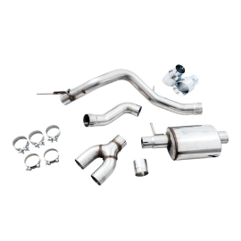 AWE 2019+ Ford Ranger 0FG Performance Exhaust System - Chrome Silver Tips & Bash Guard