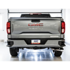 AWE 4th Gen GM 1500 5.3L 0FG Catback Dual Side Exit (Flat Bumper) - Chrome Tips