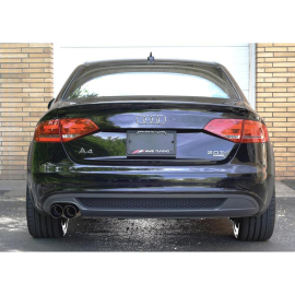 AWE Audi B8 A4 Touring Edition Exhaust - Single Side Diamond Black Tips