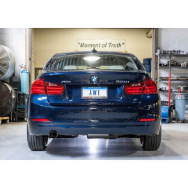 AWE BMW F30 320i Touring Exhaust w/Performance Mid Pipe - Diamond Black Tip (90mm)