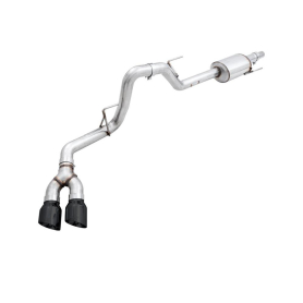 AWE 2015+ Ford F-150 0FG Single Exit Performance Exhaust System w/4.5in Diamond Black Tips