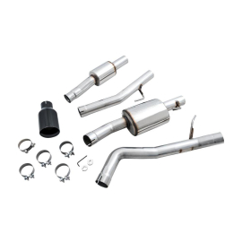 AWE 20-21 Jeep Gladiator JT 3.6L Tread Edition Cat-Back Single Side Exhaust - Diamond Blk Ti