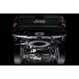 AWE 20-21 Jeep Gladiator JT 3.6L Tread Edition Cat-Back Single Side Exhaust - Diamond Blk Ti