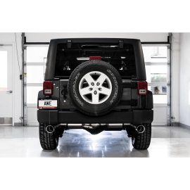 AWE 07-18 Jeep Wrangler JK/JKU 3.6L Tread Edition Axle-Back Dual Exhaust - Chrome Silver Tips