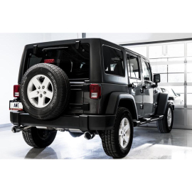 AWE 07-18 Jeep Wrangler JK/JKU 3.6L Tread Edition Axle-Back Dual Exhaust - Chrome Silver Tips