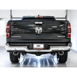 AWE 19-21 RAM 1500 5.7L (w/Cutouts) 0FG Dual Rear Exit Cat-Back Exhaust - Chrome Silver Tips