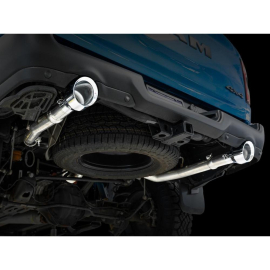 AWE 19-21 RAM 1500 5.7L (w/Cutouts) 0FG Dual Rear Exit Cat-Back Exhaust - Chrome Silver Tips