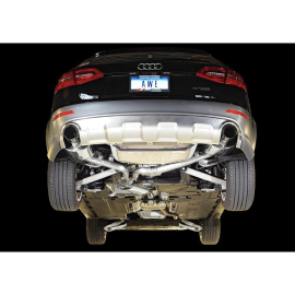 AWE Audi B8.5 All Road Touring Edition Exhaust - Dual Outlet Polished Silver Tips