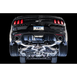 AWE S550 Mustang GT Cat-back Exhaust - Touring Edition (Chrome Silver Tips)