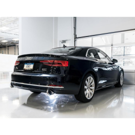 AWE Audi B9 A5 Touring Edition Exhaust Dual Outlet - Chrome Silver Tips (Includes DP)