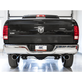 AWE 09-18 RAM 1500 5.7L (w/o Cutout) 0FG Dual Rear Exit Cat-Back Exhaust - Chrome Silver Tips