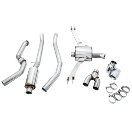 AWE 2016+ Honda Civic Si Touring Edition Exhaust w/Front Pipe & Dual Chrome Silver Tips