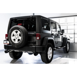 AWE 07-18 Jeep Wrangler JK/JKU 3.6L Tread Edition Axle-Back Dual Exhaust - Diamond Black Tips