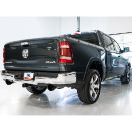 AWE 19-21 RAM 1500 5.7L (w/Cutouts) 0FG Dual Rear Exit Cat-Back Exhaust - Diamond Black Tips