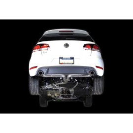 AWE Mk6 GTI Performance Catback - Diamond Black Round Tips