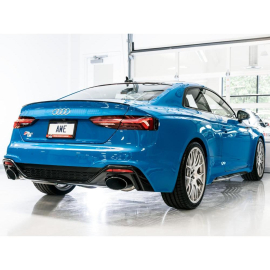 AWE Audi B9.5 RS 5 Coupe Non-Resonated Touring Edition Exhaust - RS-Style Diamond Black Tips