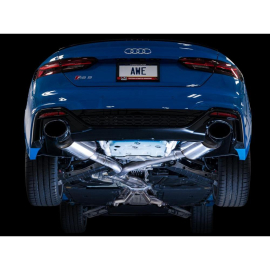 AWE Audi B9.5 RS 5 Coupe Non-Resonated Touring Edition Exhaust - RS-Style Diamond Black Tips