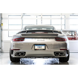 AWE Performance Exhaust and High-Flow Cat Sections for Porsche 991.2 Turbo - Stock Tips