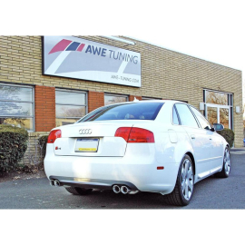 AWE Audi B7 S4 Touring Edition Exhaust - Polished Silver Tips