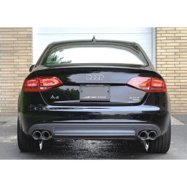 AWE Audi B8 A4 Touring Edition Exhaust - Quad Tip Polished Silver Tips - Does Not Fit Cabrio