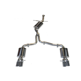 AWE Audi B8 A5 2.0T Touring Edition Exhaust - Quad Outlet Polished Silver Tips