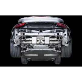 AWE Performance Exhaust and High-Flow Cat Sections for Porsche 991 Turbo - Chrome Silver Quad Tips