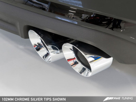 AWE Audi C7.5 A7 3.0T Touring Edition Exhaust - Quad Outlet Chrome Silver Tips