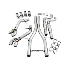 AWE 16-19 Chevy Camaro SS Resonated Cat-Back Exhaust -Track Edition (Quad Chrome Silver Tips)