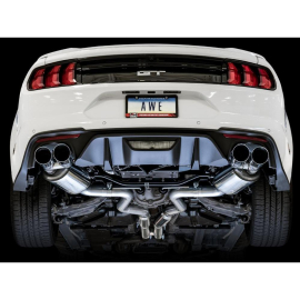 AWE 2018+ Ford Mustang GT (S550) Cat-back Exhaust - Touring Edition (Quad Chrome Silver Tips)