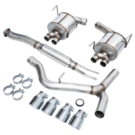 AWE Subaru STI VA / WRX GV / STI GV Sedan Touring Edition Exhaust - Chrome Silver Tip (102mm)