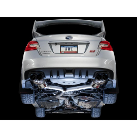 AWE Subaru STI VA / WRX GV / STI GV Sedan Touring Edition Exhaust - Chrome Silver Tip (102mm)