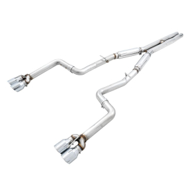 AWE 2015+ Dodge Challenger 6.4L/6.2L SC Track Edition Exhaust - Quad Chrome Silver Tips