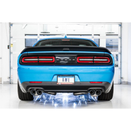 AWE 2015+ Dodge Challenger 6.4L/6.2L SC Track Edition Exhaust - Quad Chrome Silver Tips