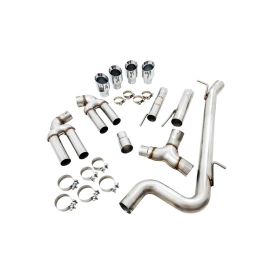 AWE Audi 8V S3 Track Edition Exhaust - Chrome Silver Tips 102mm