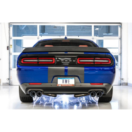 AWE 2017+ Dodge Challenger 5.7L Track Edition Exhaust - Chrome Silver Quad Tips