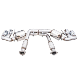 AWE 2020 Chevrolet Corvette (C8) Touring Edition Exhaust - Quad Chrome Silver Tips