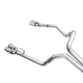 AWE 4th Gen GM 1500 6.2L 0FG Catback Split Rear Exit (w/ Bumper Cutouts) - Quad Chrome Tips