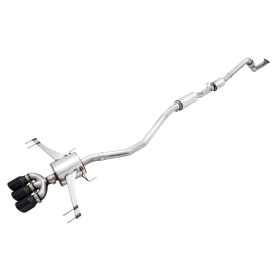 AWE 2017+ Honda Civic Type R Touring Edition Exhaust w/Front & Mid Pipe - Diamond Blk Tips