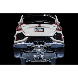 AWE 2017+ Honda Civic Type R Touring Edition Exhaust w/Front & Mid Pipe - Diamond Blk Tips