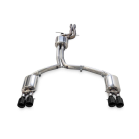 AWE Audi C7.5 A6 3.0T Touring Edition Exhaust - Quad Outlet Diamond Black Tips