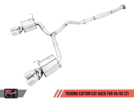 AWE Subaru STI VA / WRX GV / STI GV Sedan Touring Edition Exhaust - Diamond Black Tip (102mm)