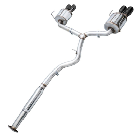 AWE Subaru STI VA / WRX GV / STI GV Sedan Touring Edition Exhaust - Diamond Black Tip (102mm)