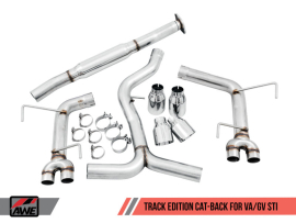 AWE Subaru STI VA / WRX GV / STI GV Sedan Touring Edition Exhaust - Diamond Black Tip (102mm)