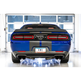 AWE 2017+ Dodge Challenger 5.7L Track Edition Exhaust - Diamond Black Quad Tips